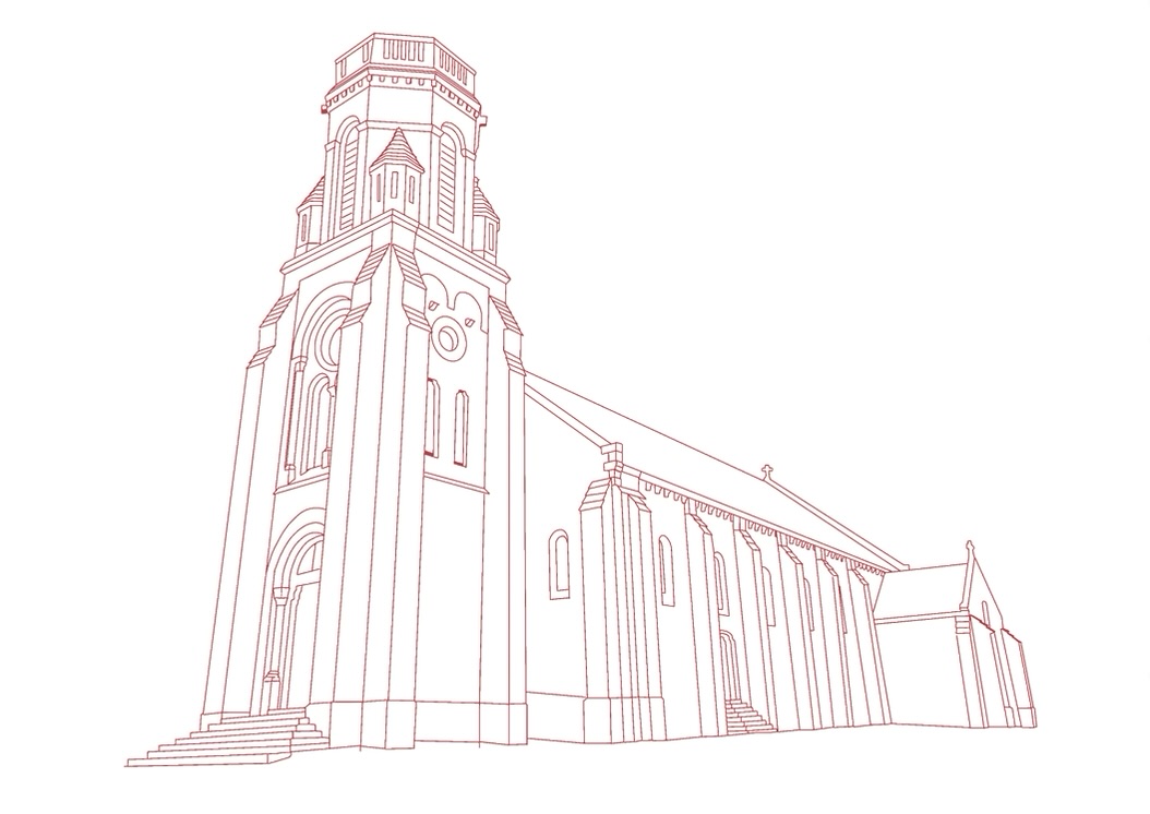 Line drawing of Eglise Notre-Dame-de-la-Nativite